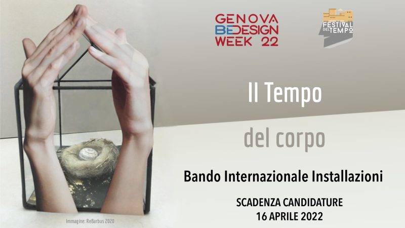 Bando Internazionale Residenze Genova BeDesign Week 2022 / Festival del Tempo 2022